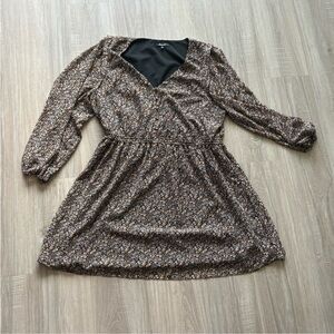 Madewell Floral Long Sleeve Dress